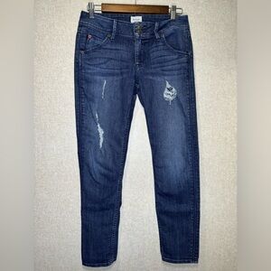 Hudson Distressed Collin Flap Skinny Ankle Jeans Preppy Size 27